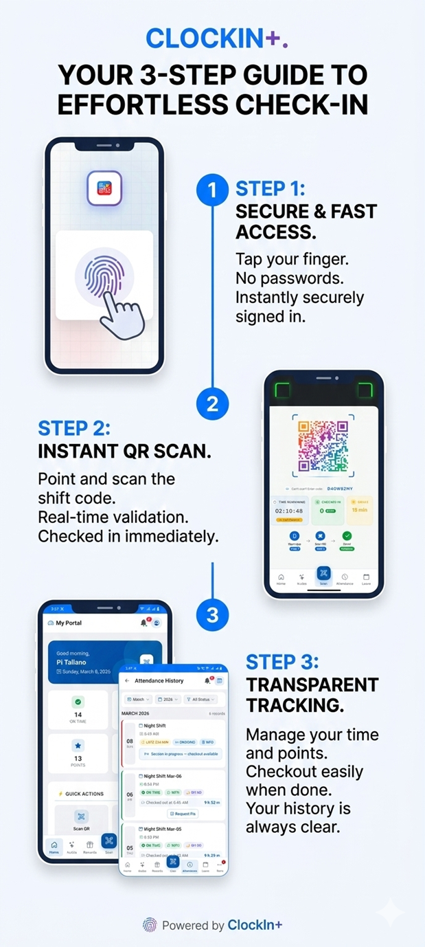 3 Simple Steps: Sign Up, Create Session, Scan & Track