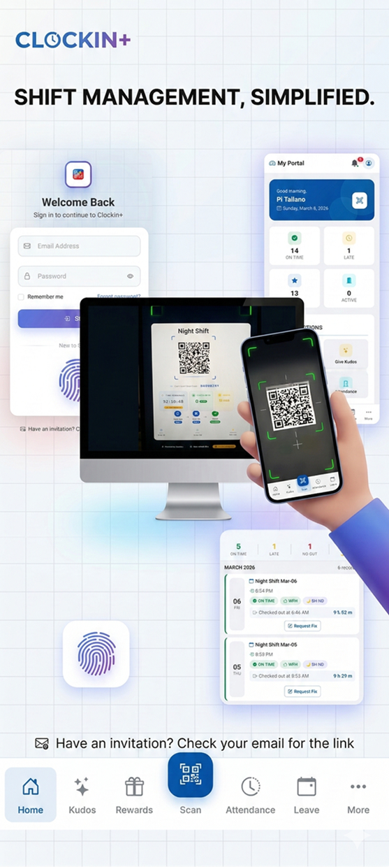 ClockIn+ Shift Management Dashboard